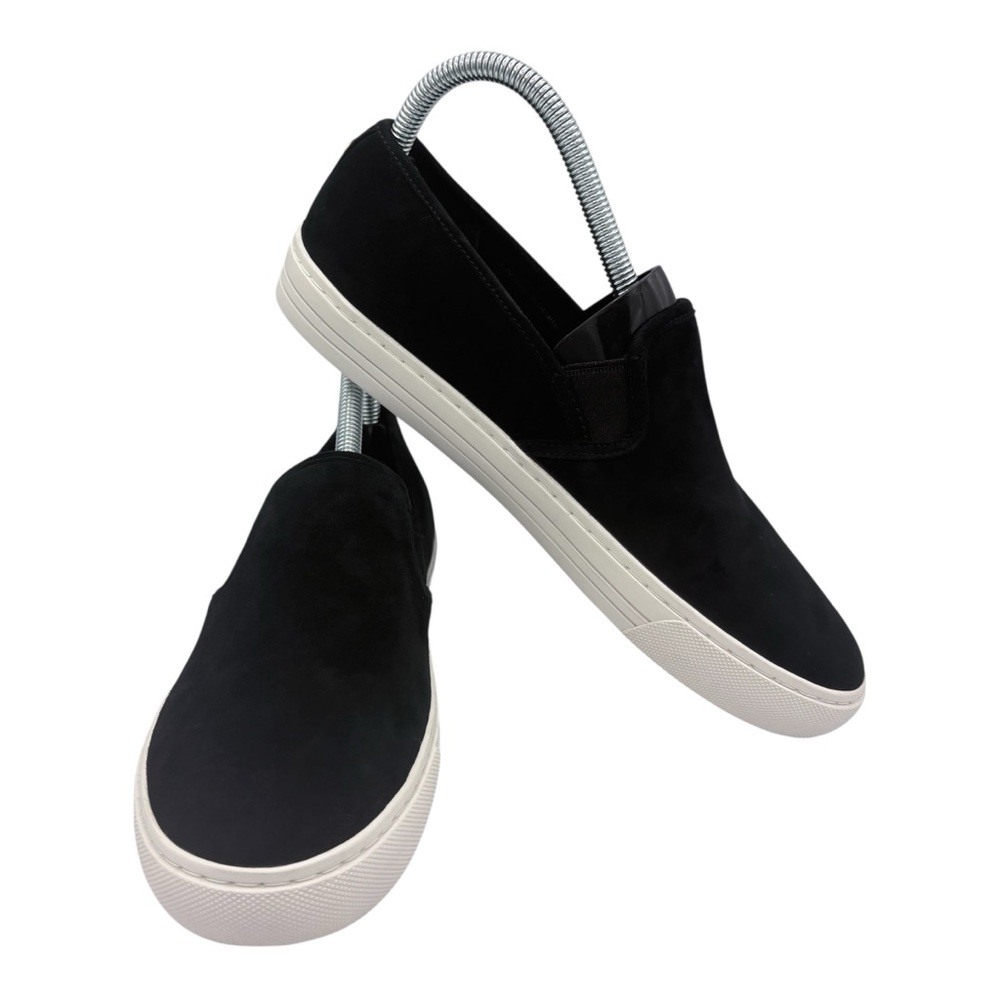 RARE TORY BURCH Jesse Slip-On Black Suede Sneaker Flat Women's Size 7.5 *READ*